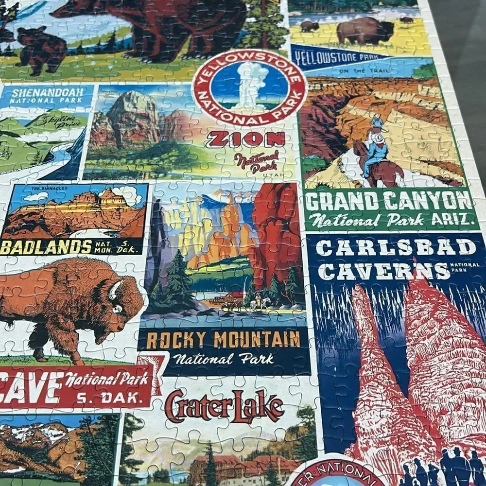 VintageLook National Parks 🏞️🌲Puzzle 🧩 1000 pieces! Gorgeous hues! Good times!